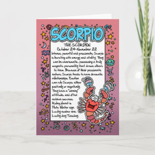 Zodiac - roliga fakta för Scorpio Kort