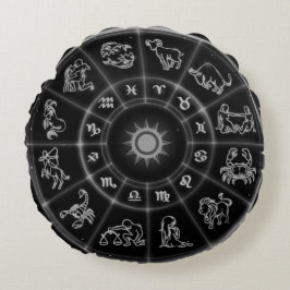 Zodiac Round Pillow Rund Kudde