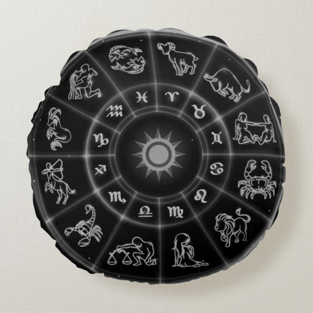 Zodiac Round Pillow Rund Kudde (Framsidan)