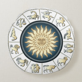 Zodiac Round Pillow Rund Kudde