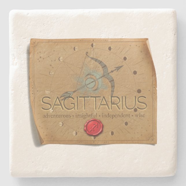 Zodiac - Sagittarius - Coaster Stenunderlägg (Framsidan)