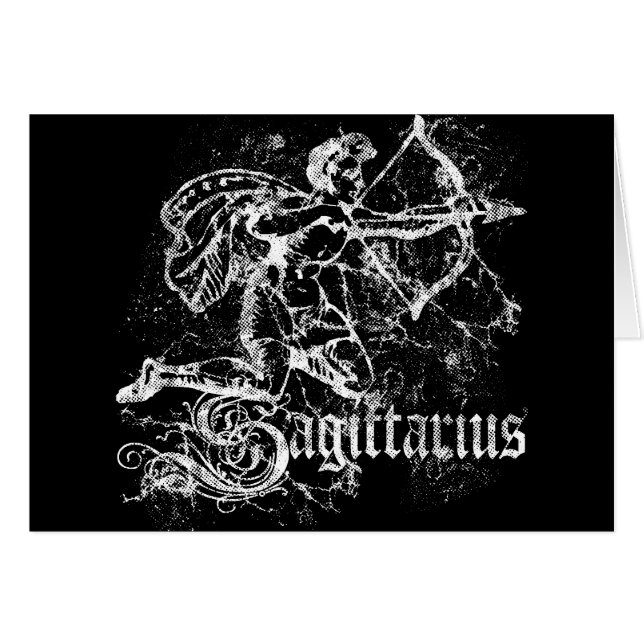 Zodiac Sagittarius Hälsningskort (Framsidan Horizontal)