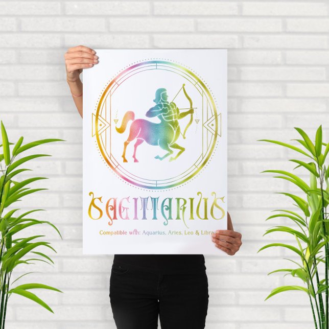 Zodiac Sagittarius-kompatibilitetsdesign Poster (Skapare uppladdad)