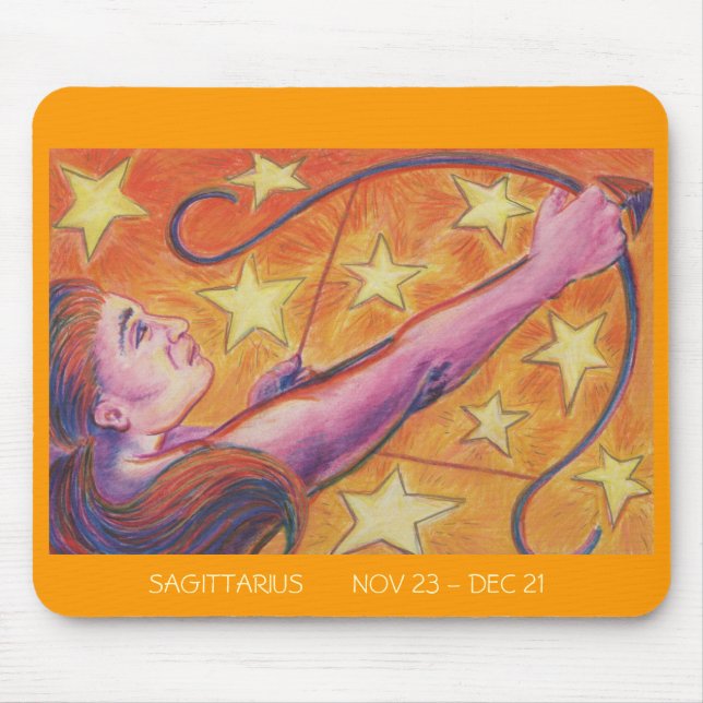 Zodiac Sagittarius mousepad data Musmatta (Framsidan)