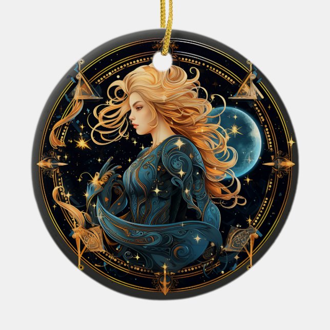 Zodiac Sagittarius Personlig Astrology Ornament (Framsidan)