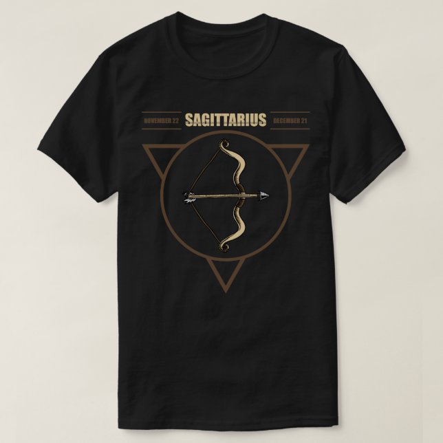 Zodiac Sagittarius T Shirt (Design framsida)