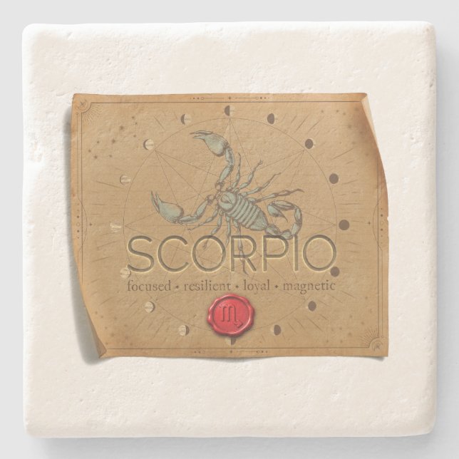 Zodiac - Scorpio - Coaster Stenunderlägg (Framsidan)
