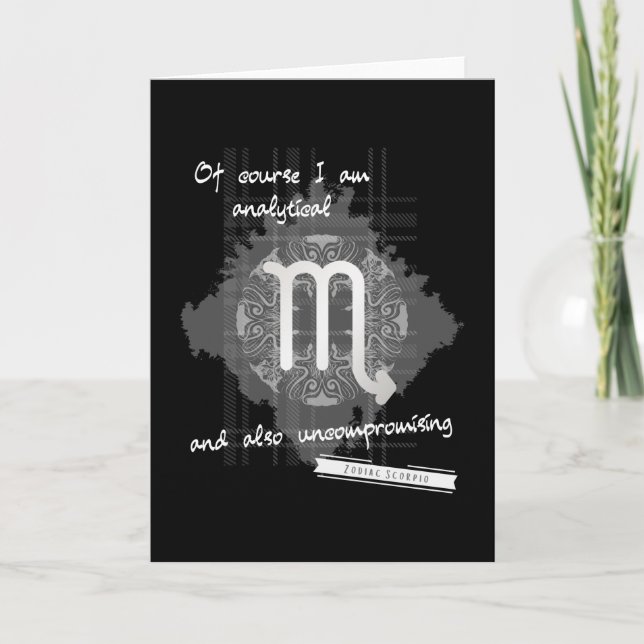 Zodiac Scorpio Kort (Framsida)