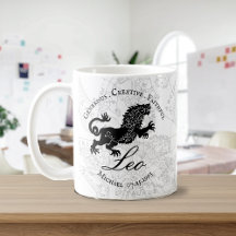Zodiac Sign Anpassningsbar Black White Leo