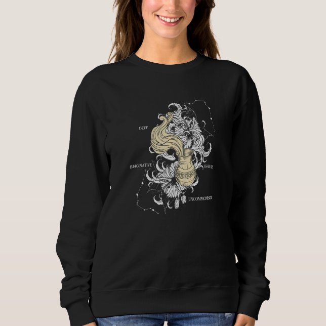 Zodiac sign Aquarius   T Shirt (Framsida)