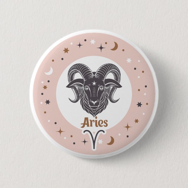 Zodiac Sign Aries Knapp (Framsida)