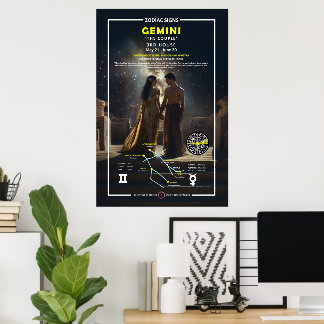 Zodiac Sign av Gemini Poster