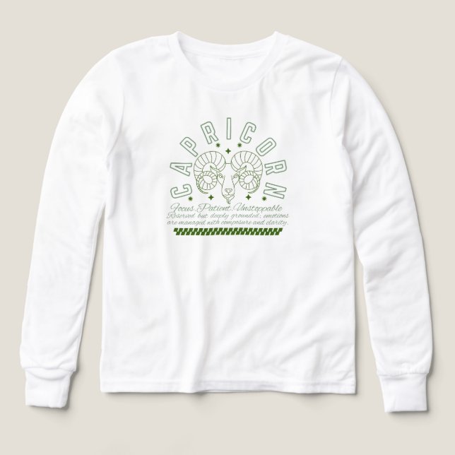 Zodiac sign-CAPRICORN born T Shirt (Design framsida)