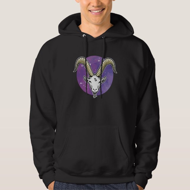 Zodiac Sign Capricorn Hoodie (Framsida)