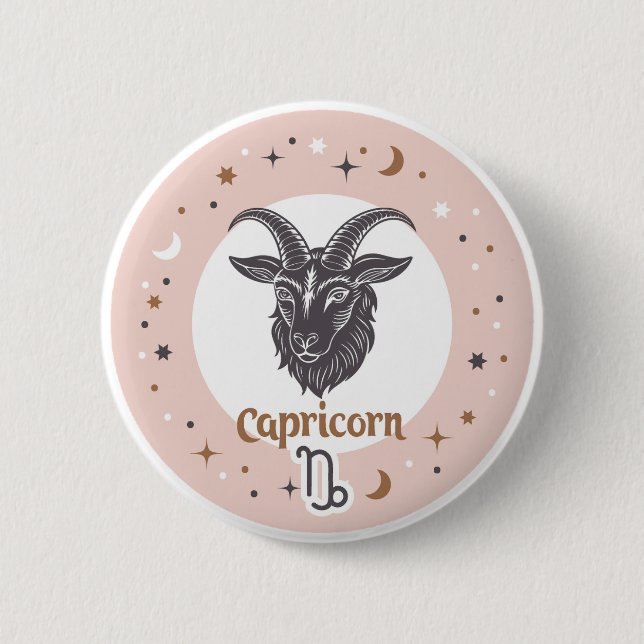 Zodiac Sign Capricorn Knapp (Framsida)