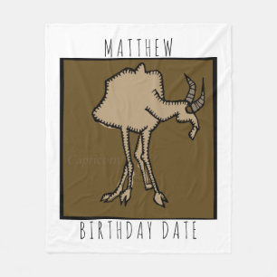 Zodiac Sign Capricorn Namn Birthday Blanket Fleecefilt