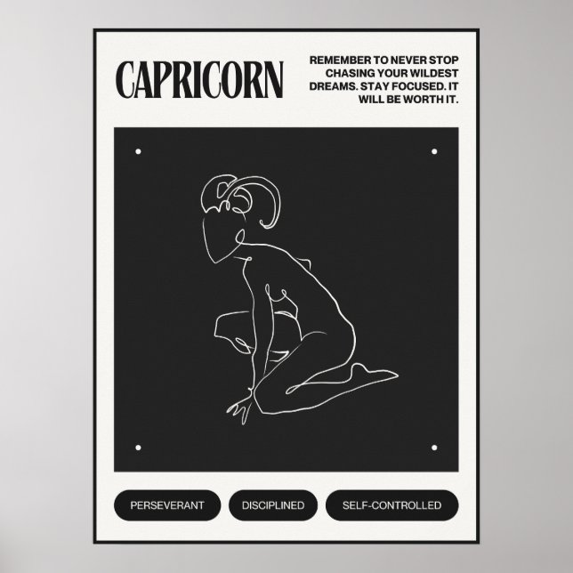 Zodiac Sign Capricorn Poster (Framsidan)