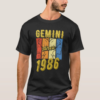 Zodiac Sign Gemini 1986 Born T Shirt