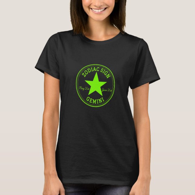 ZODIAC SIGN GEMINI born in May & June Astrology Ho T Shirt (Framsida)