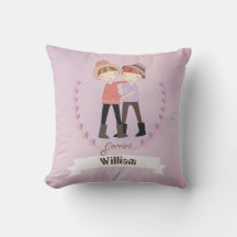 Zodiac Sign Gemini Boy Add A Namn Dekorativ kudde