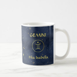 Zodiac Sign Gemini & Celestial Cat Mugg