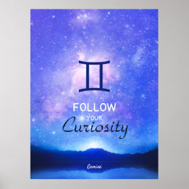 Zodiac Sign Gemini Dreamy Star Himlar-citattecken  Poster