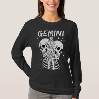 Zodiac Sign Gemini Twin Skeleton T Shirt