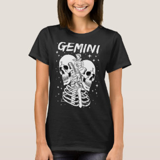 Zodiac Sign Gemini Twin Skeleton T Shirt