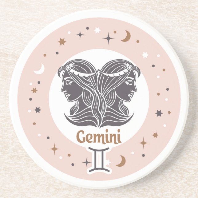 Zodiac Sign Gemini Underlägg (Framsidan)