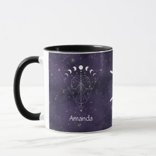 Zodiac Sign Gemini Watercolor Anpassade Mugg