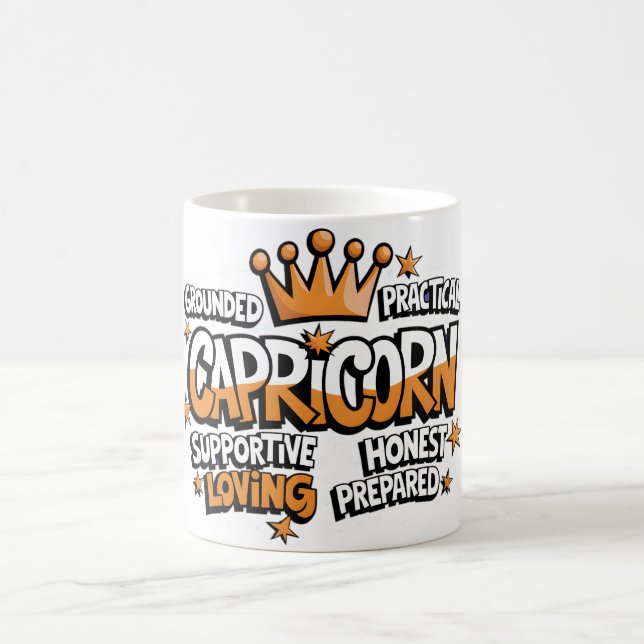 Zodiac Sign Graffiti/Capricorn Kaffemugg (Center)