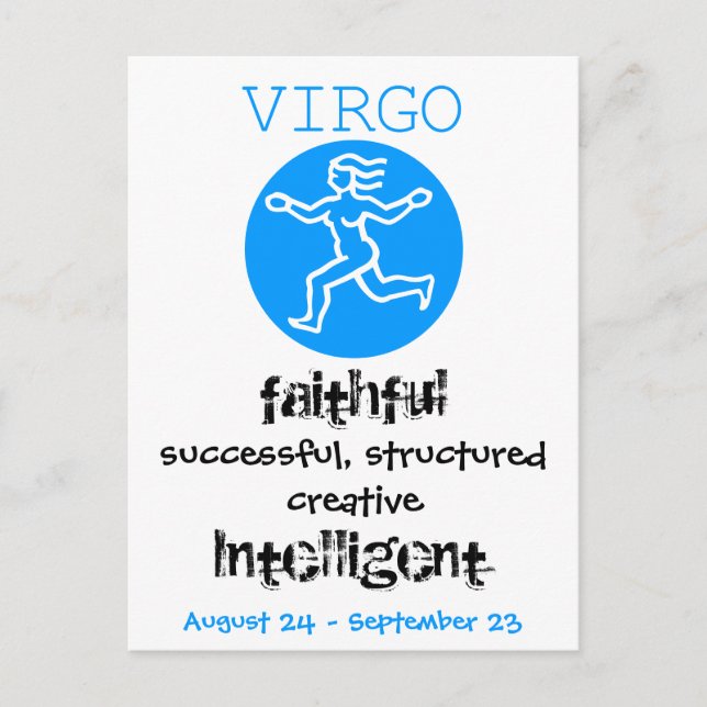 ZODIAC-SIGN-KORT VYKORT (Framsida)
