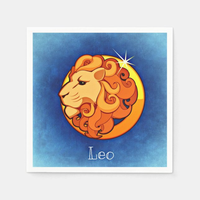 Zodiac_Sign_Lejon Pappersservett (Framsidan)