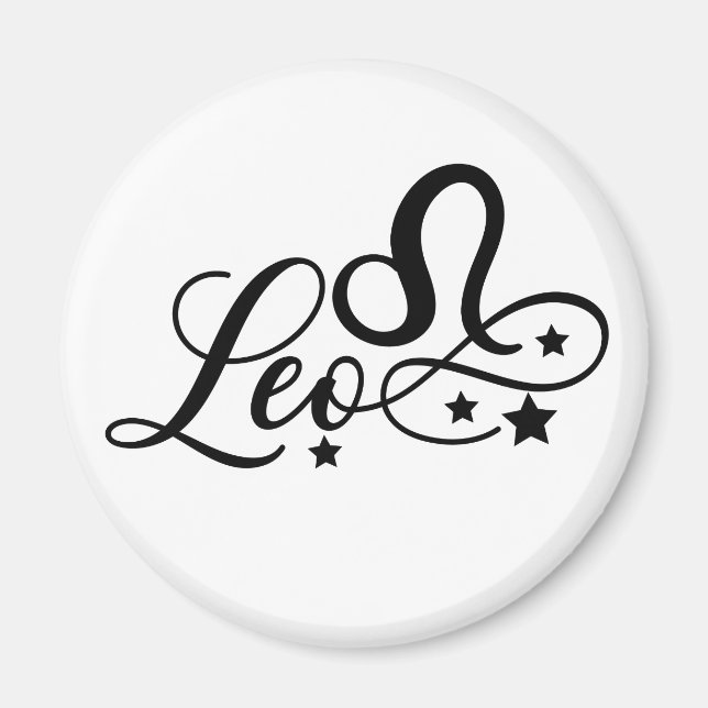 Zodiac Sign Leo Magnet (Framsidan)