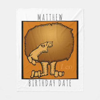 Zodiac Sign Leo Personlig Birthday Blanket Fleecefilt