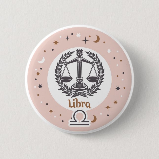 Zodiac Sign Libra Knapp (Framsida)