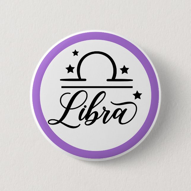 Zodiac Sign Libra Knapp (Framsida)
