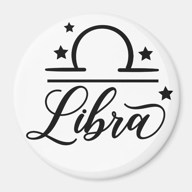Zodiac Sign Libra Magnet (Framsidan)