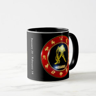 Zodiac Sign Mugg Aquarius