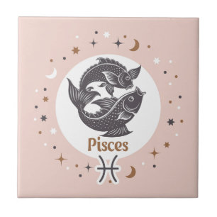 Zodiac Sign Pisces Kakelplatta