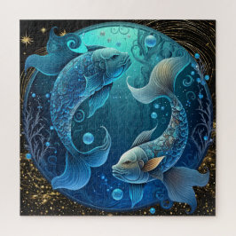 Zodiac Sign Pisces Puzzle, 20" x20" 676 pcs. Pussel