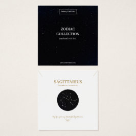 Zodiac Sign Sagittarius Jewelry Visning Card Fyrkantigt Visitkort