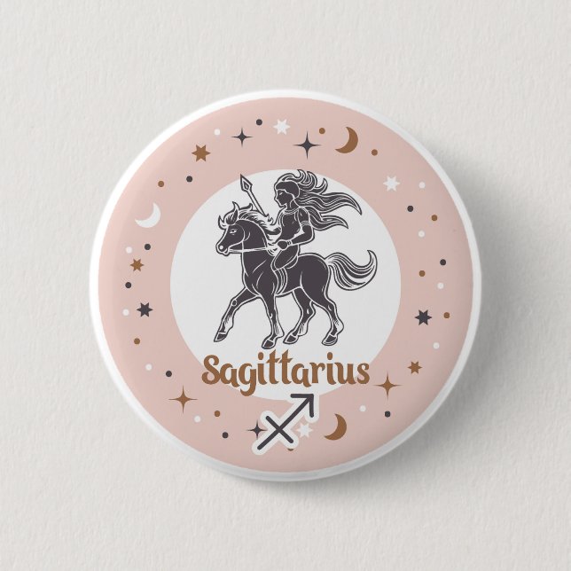 Zodiac Sign Sagittarius Knapp (Framsida)