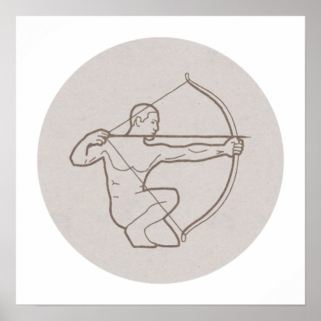 Zodiac sign Sagittarius Poster (Framsidan)