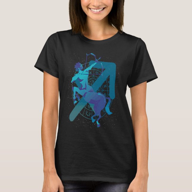 Zodiac Sign Sagittarius T Shirt (Framsida)