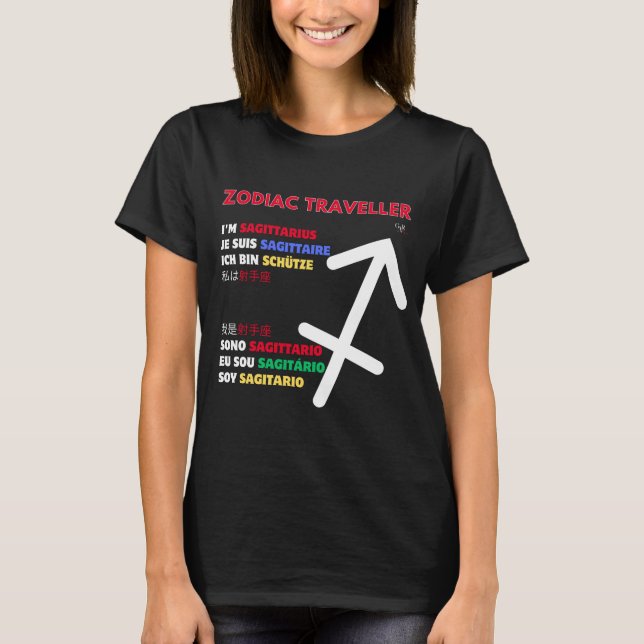 Zodiac sign - Sagittarius T Shirt (Framsida)