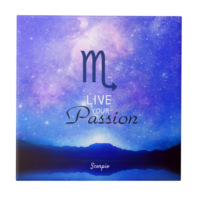Zodiac Sign Scorpio Dreamy Star Himlar-citat Kakelplatta (Framsidan)