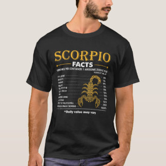 Zodiac Sign Scorpio Facts October November T Shirt