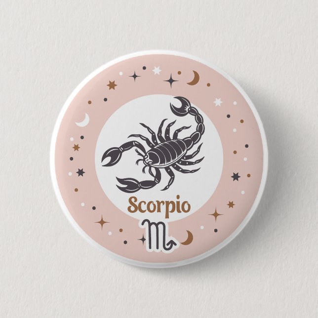 Zodiac Sign Scorpio Knapp (Framsida)