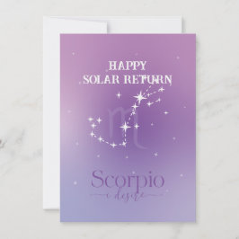 Zodiac Sign Scorpio Lavender-plattkort
